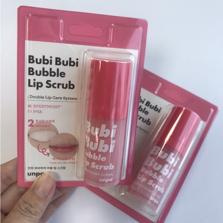 Sủi bọt Tẩy da chết môi Unpa Bubi Lip Scrub 10ml