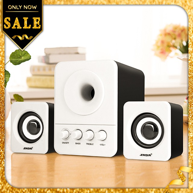 Loa Vi Tính 2.1 USB SADA D-203 Thiết Kế Trẻ Trung Năng Động Âm Thanh Siêu Trầm Chân Thực - Giao Màu Ngẫu Nhiên