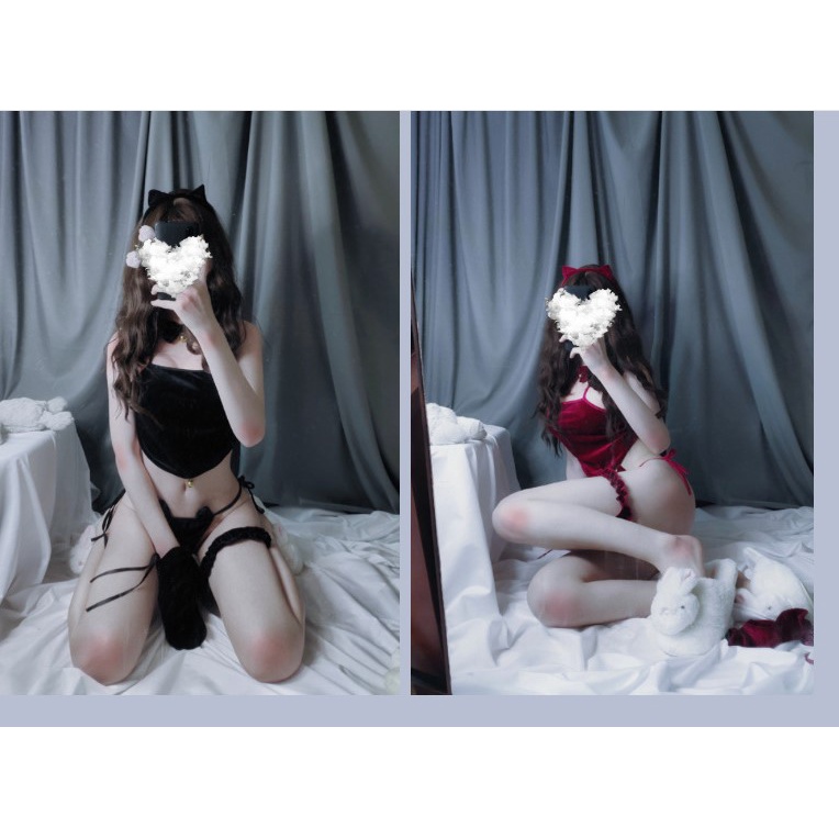 Cosplay mèo sexy quyến rũ vải nhung mềm mịn CP20 | BigBuy360 - bigbuy360.vn