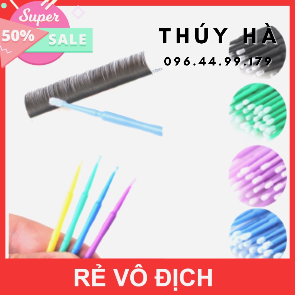 Tăm tháo mi,vệ sinh mi dạng Túi 100 cấy_gỡ mi_dụng cụ nối mi_son_Thúy Hà