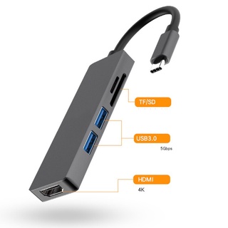 [BH 1 đổi 1]Hub chia USB Type-C 5 Cổng HDMI/USB 3.0/SD/TF