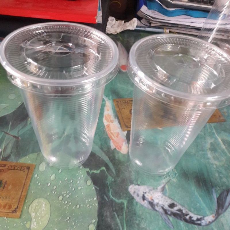 Ly nhựa sọc đáy to 500ml (1 cây 50 cái)