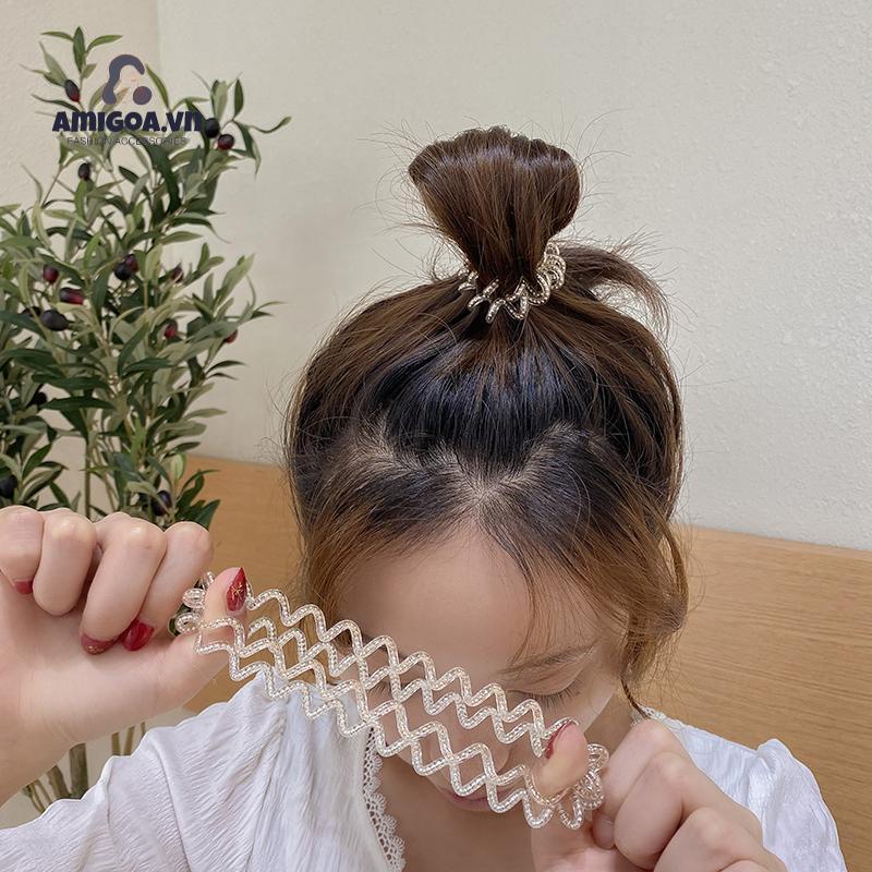 Dây Cột Tóc Không Đường May Thiết Kế Đơn Giản Xinh Xắn