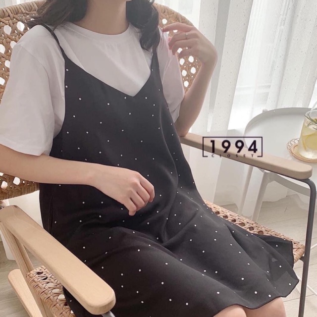 Sét yếm bi kèm áo pull trắng 2 kiểu