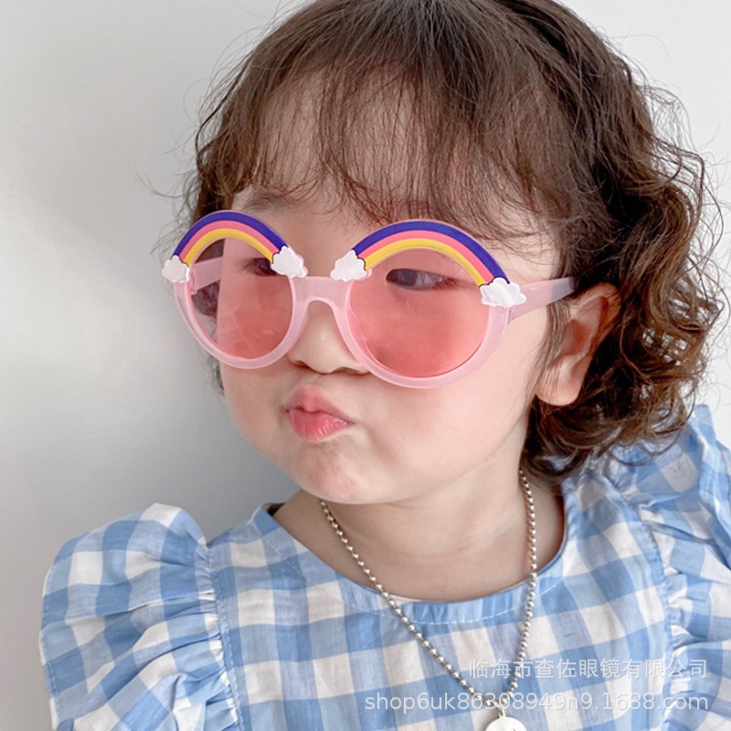 Mắt Kính Bé Cầu Vồng Siêu Cute Phô Mai Que Nhiều Màu Cho Bé Trai Và Bé Gái Chống Tia UV