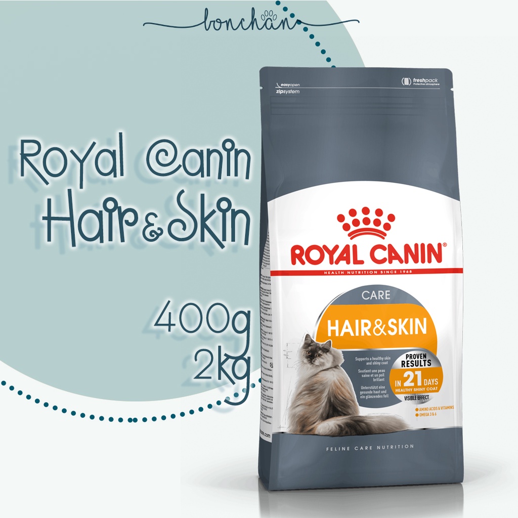 Hạt Royal Canin Hair&Skin chăm sóc da là lông cho mèo túi 400g-2kg