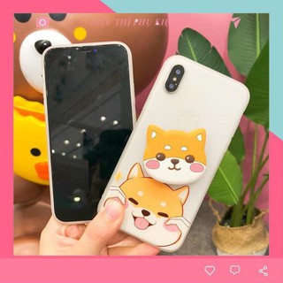 ỐP LƯNG IPHONE - ỐP LƯNG CÚN YÊU VÀ TOTORO (Tặng Popsocket)