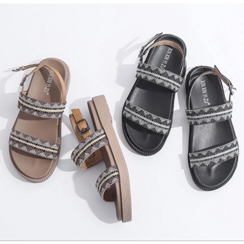 Mới Nhất Giày Sandal Canvas Đế Xuồng / Giày Sandal Nhập Khẩu Mới Nhất / Quà Tặng Cho Phụ Nữ Tribal