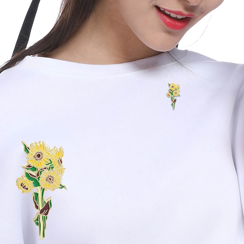 Ghim Cài Áo Hình Hoa Hướng Dương Thời Trang Cho Nữ
