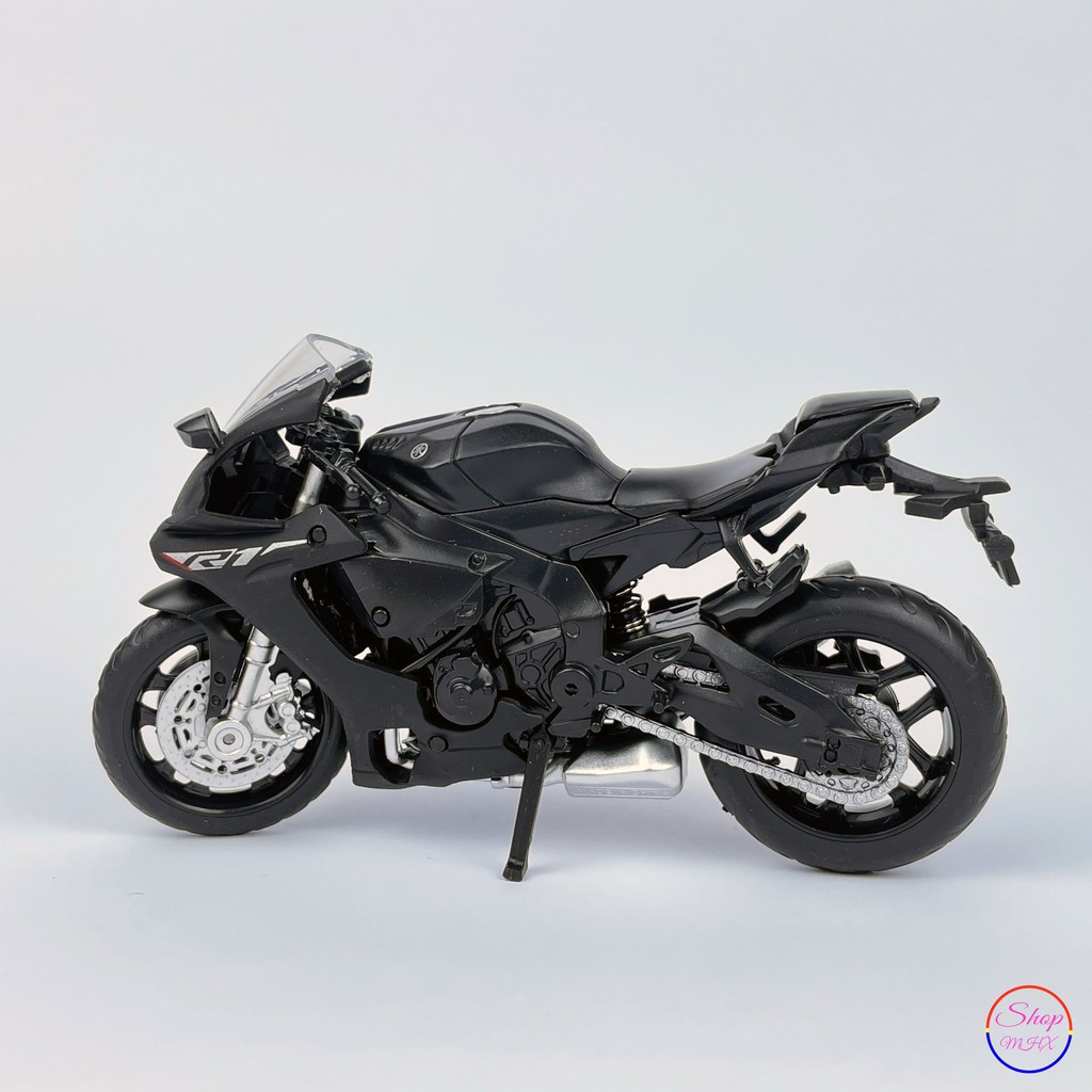 Xe mô hình mô tô Yamaha YZF-R1 TẶNG KÈM BIỂN SỐ tỉ lệ 1:18 hãng CaiPo