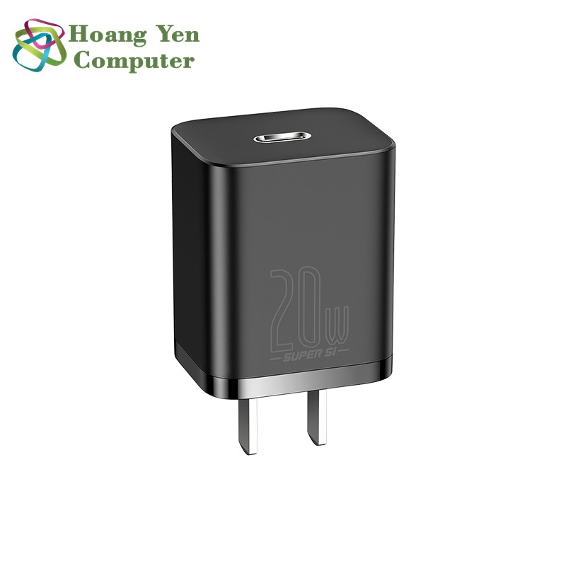 Cốc Sạc Nhanh 20W Type C BASEUS Super Si (Sạc Nhanh PD20W, QC3.0 18W) - BH Chính Hãng 6 Tháng - Hoàng Yến Computer