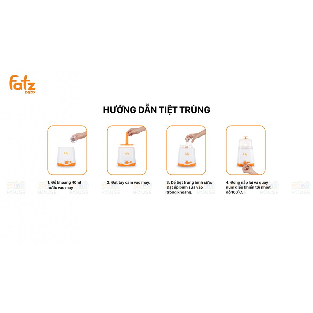 FATZBABY Máy hâm sữa 2 bình cổ rộng Duo 1 FB3012SL - Cửa hàng mẹ và bé Mint House