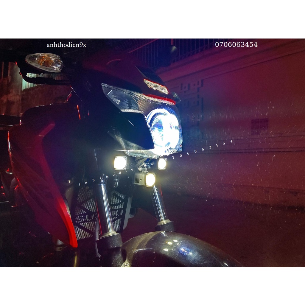🎉Hot🎉 Choá Satria, Raider Fi, GSX150 Bandit Lên Sẵn Bi Led Red Pro 2.0, Kenzo S500, S800 ✅Anhthodien9x