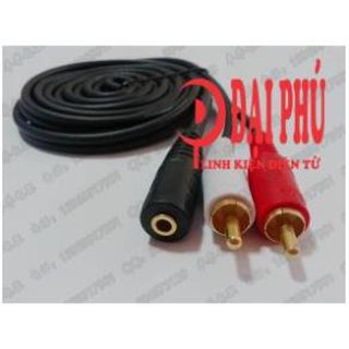 Cáp âm thanh 2RCA đực - jack 3.5 cái