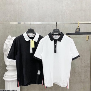   Free Ship  Áo Polo Nam Thom Browne Vải Cotton Cao Cấp - Áo Polo Thom Đơn Giản Cho Nam 