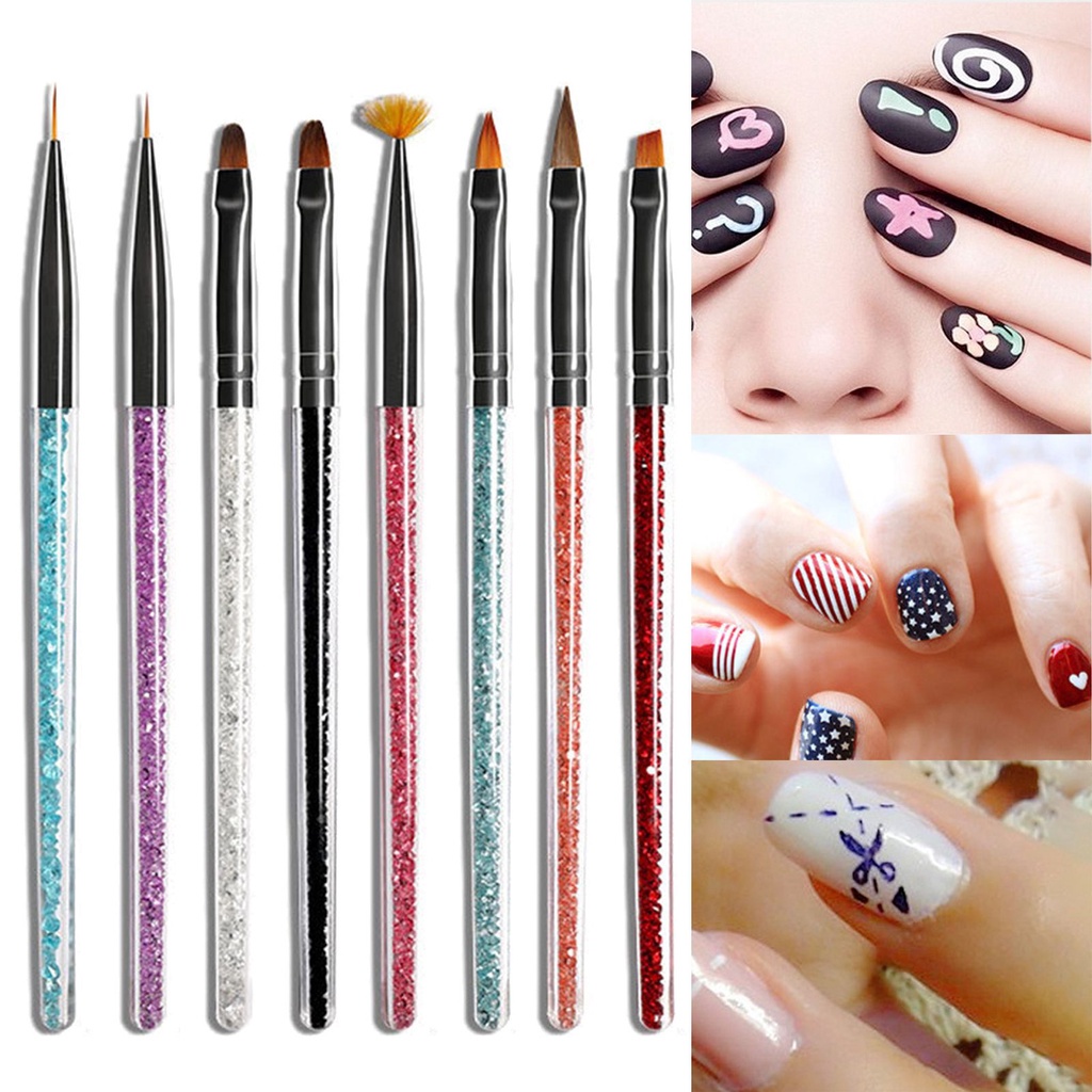 [Hàng mới về] Cọ Vẽ Trang Trí Móng Tay Bằng Acrylic Trong Suốt Chuyên Dụng