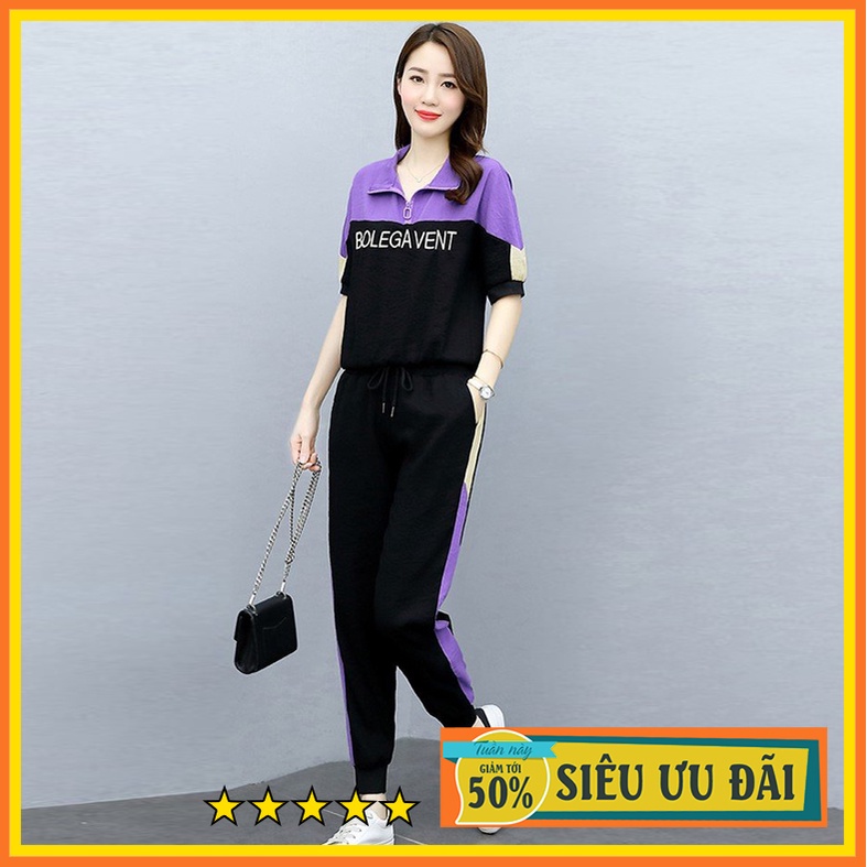 Bộ đũi nữ kiểu dáng thể thao quần bo gấu năng động chất vải mềm mát giá tốt nhất