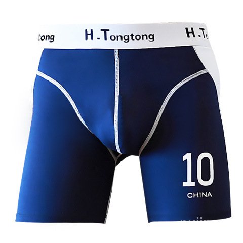 Quần Lót Boxer Cotton Dài Chống Mài Mòn In Họa Tiết Cho Nam # Zql12