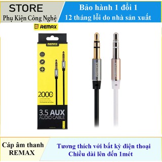 Cáp âm thanh 2 đầu Jack 3.5mm dài 1m - dây chống rối