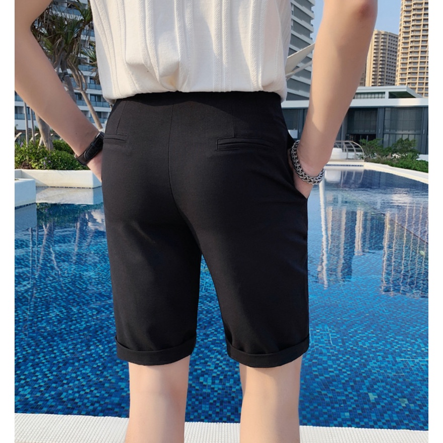 Quần lửng nam Tây Âu TRADY chất vải co giãn, kiểu dáng Hàn Quốc  trẻ trung, màu đen, nâu, trắng