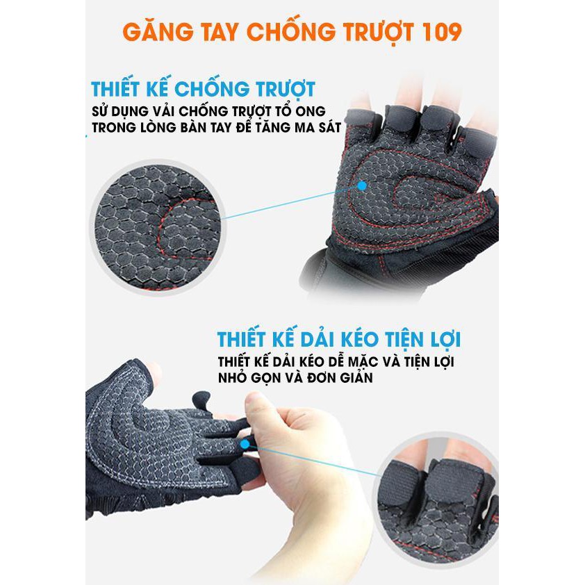 Găng tay tập gym, tập tạ, thể thao chuyên nghiệp Nam Gloves Axe