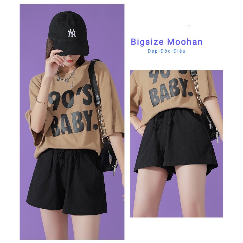 [BIGSIZE MOOHAN] QUẦN SHORT ĐŨI BIGSIZE NỮ ỐNG RỘNG, QUẦN ĐÙI VẢI ĐŨI MẶC CỰC MÁT | BigBuy360 - bigbuy360.vn