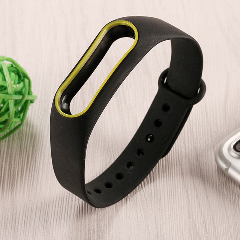 Dây Đeo Thay Thế Chất Liệu Silicon Màu Trơn Cho Mi Band 2