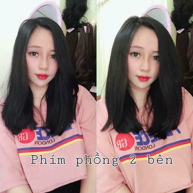 Tóc kẹp phồng chân tóc , tóc giả nữ tự nhiên