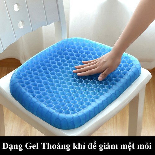 Đệm Ngồi, Đệm Gel Tổ Ong Lót Ghế Ngồi Xe Hơi Mềm Mại Thoáng Khí Chống Trượt