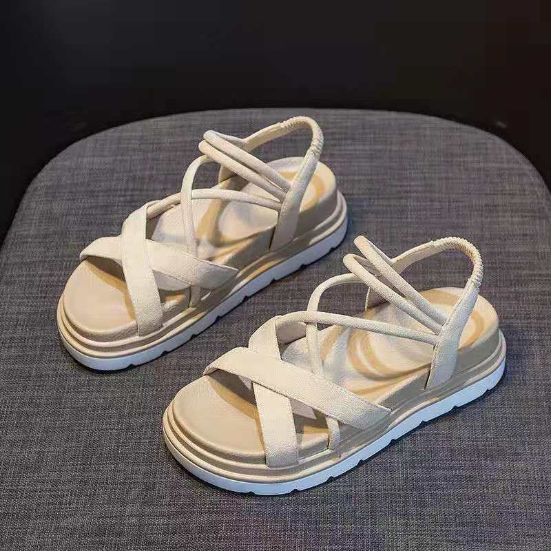 Giày Sandal Đế Dày Phong Cách La Mã Cổ Điển Mẫu Mới 2022 Thời Trang Cho Nữ