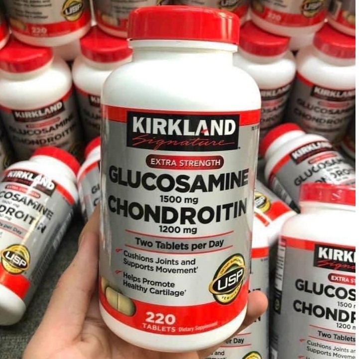 Viên Uống Bổ Khớp Kirkland Glucosamine 220 Viên 1500mg Chondroitin 1200mg date 2025