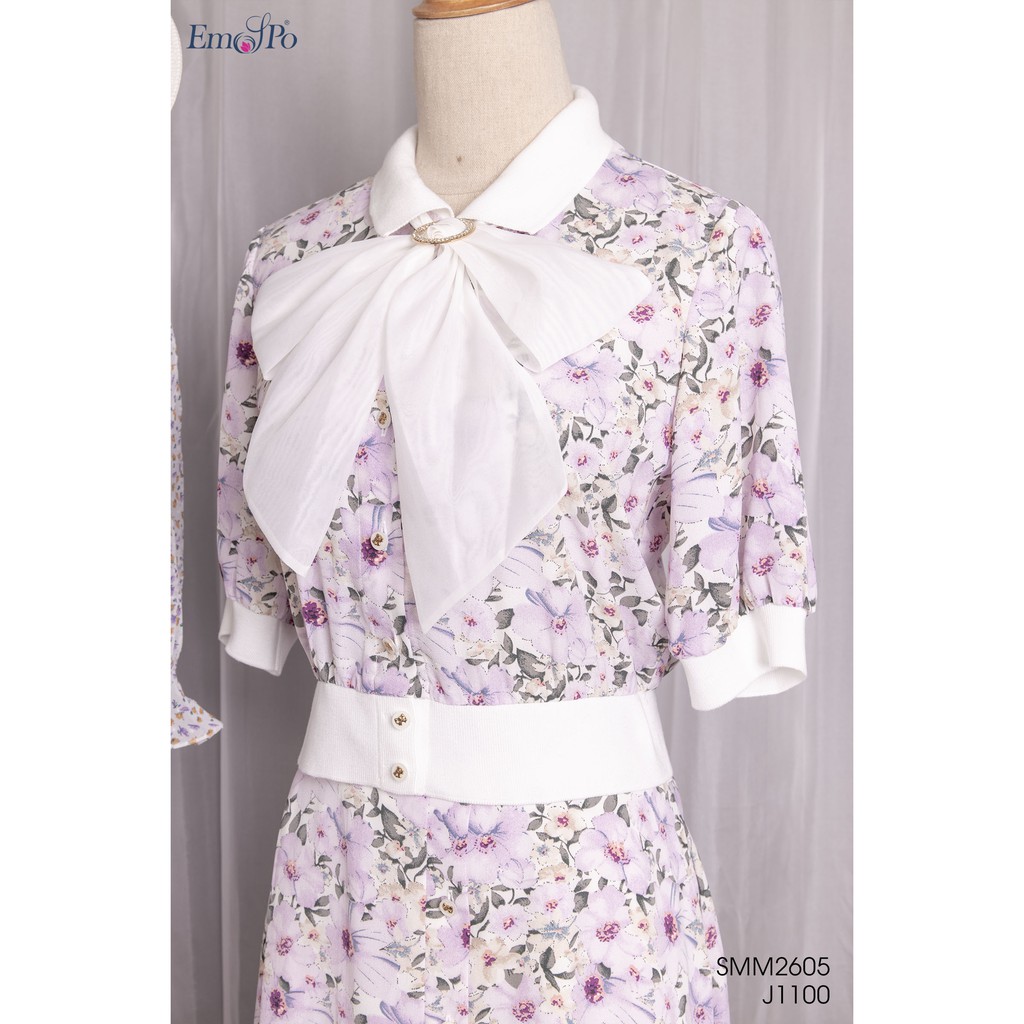 Chân váy xòe họa tiết hoa dáng dài Emspo J1100