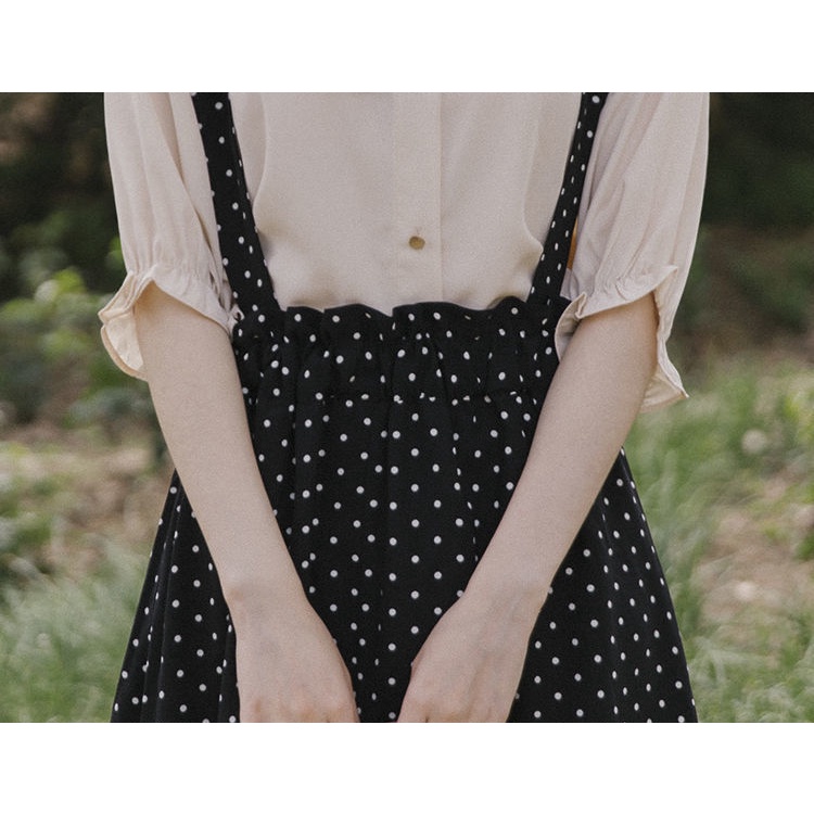 Đầm Hai Dây Họa Tiết Chấm Bi Phong Cách Pháp Thời Trang Mùa Hè Mới 2022 Cho Nữ