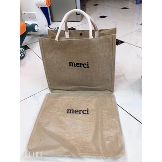 Túi cói Merci size to