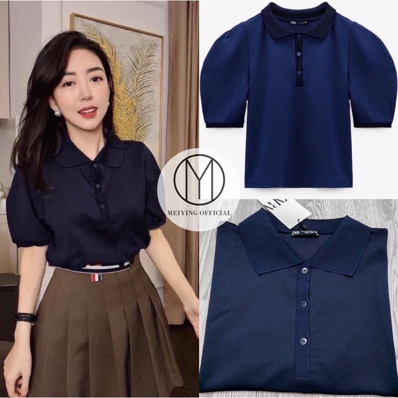 Áo polo nữ form rộng (ảnh thật, video). Áo phông có cổ nữ. Áo polo unisex. Áo tay bồng tiểu thư
