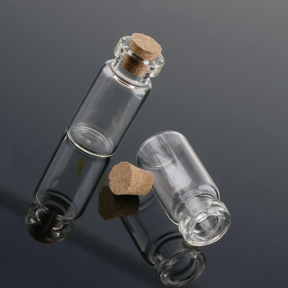 Lanfy Set 10 Lọ Thủy Tinh Rỗng Trong Suốt Nhỏ Gọn Rỗng Kèm Nút Bần