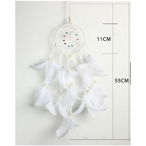 Dreamcatcher thành phẩm treo may mắn dài 55cm nhiều màu
