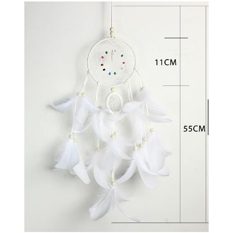 dreamcatcher thành phẩm treo may mắn dài 55cm nhiều màu