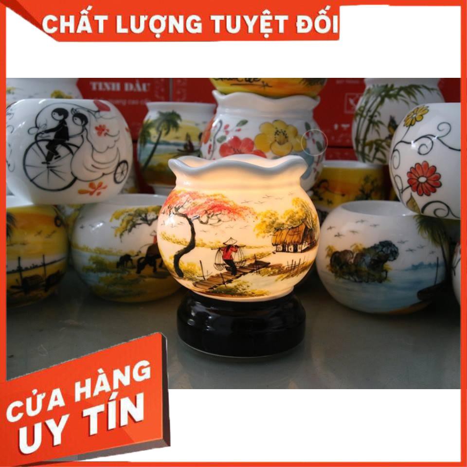 ĐÈN XÔNG TINH DẦU TINH DẦU ĐIỆN GỐM BÁT TRÀNG  LÀM THƠM PHÒNG