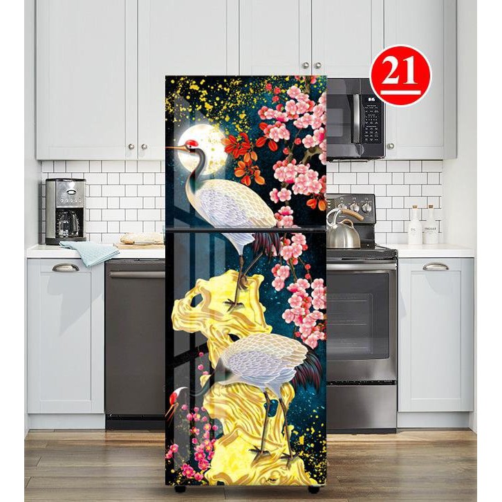 Tranh tủ lạnh, máy giặt 3D