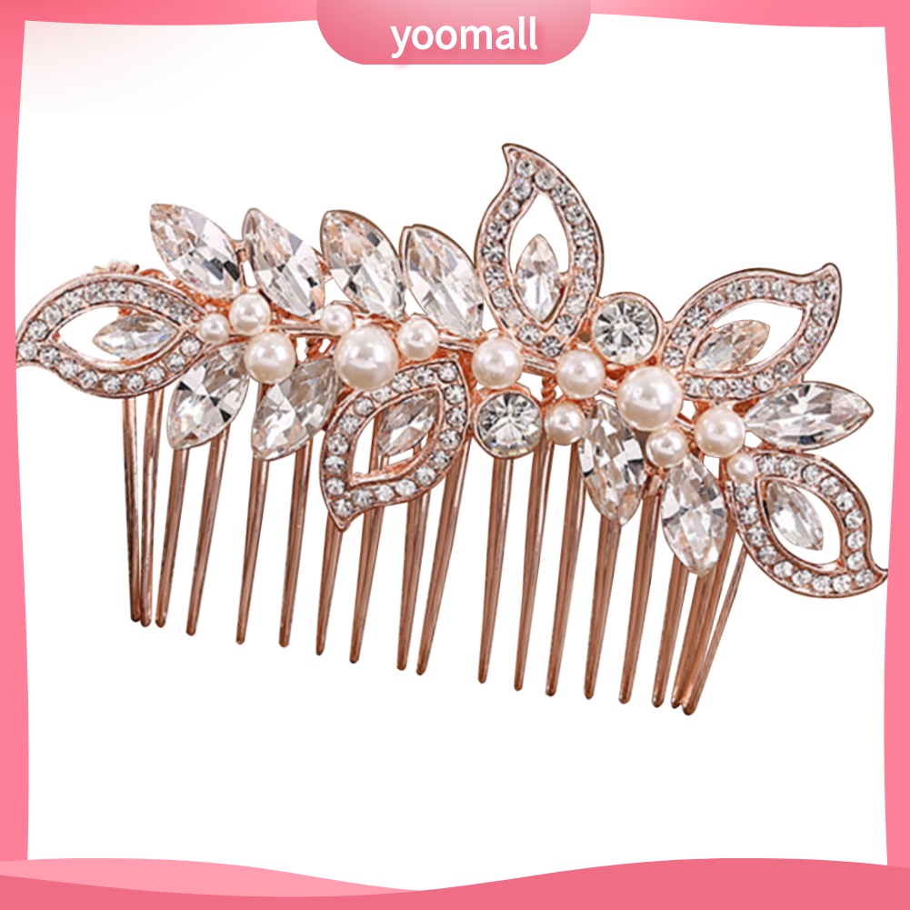 Yomall♡ Trâm Cài Tóc Đính Ngọc Trai Giả Thanh Lịch Cho Cô Dâu