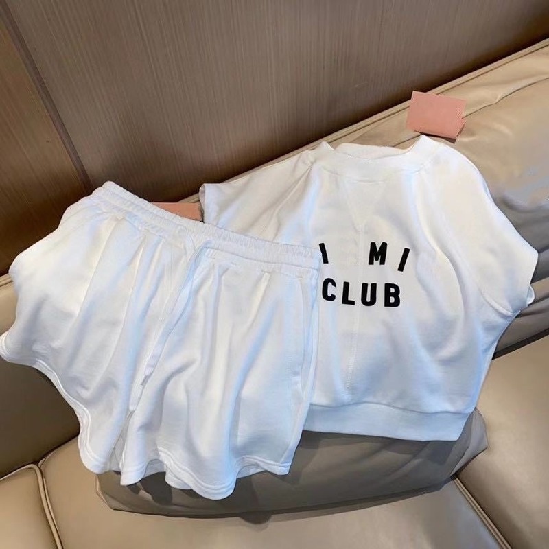 Set Áo Thun Plus Size + Quần Short Ống Rộng Thời Trang Dành Cho Nữ