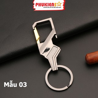 Móc khóa xe máy, ô tô đẹp chất liệu inox chốt cài lưng quần thời trang (Mẫu 3)