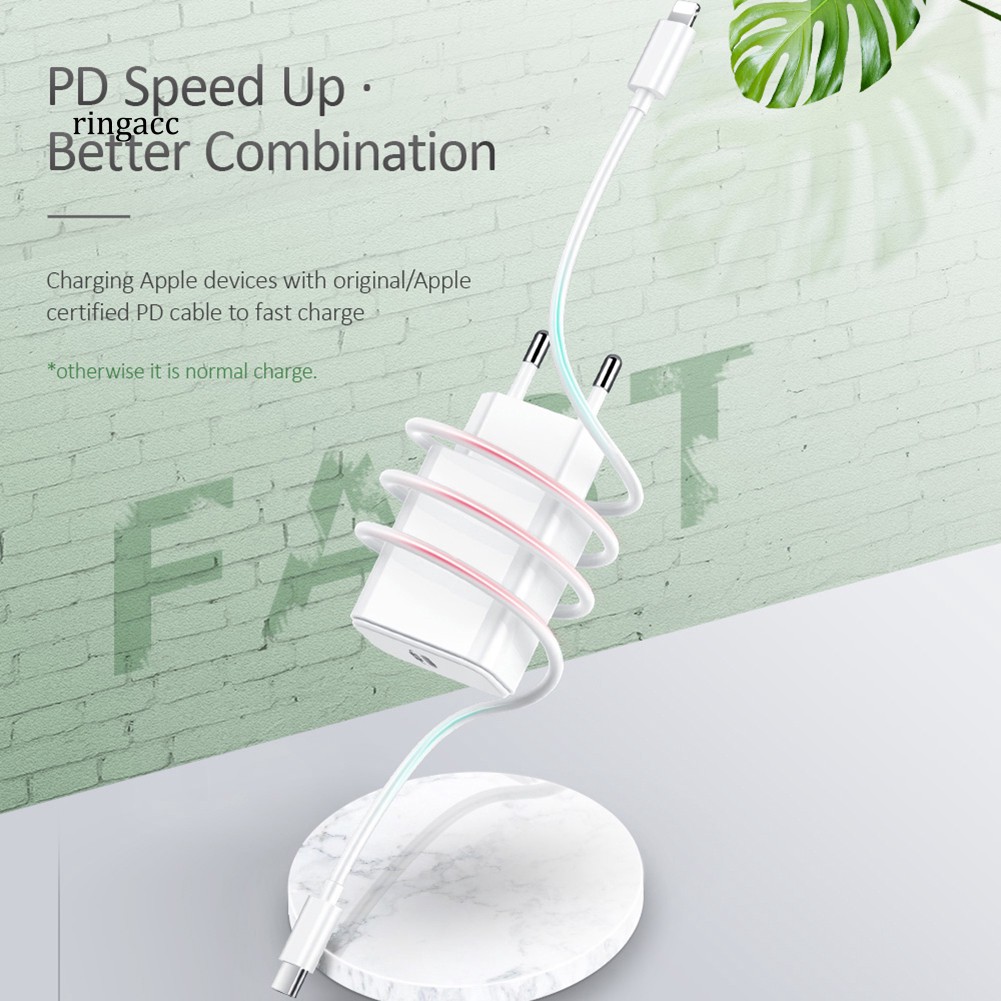 Cục sạc loại C gắn tường nhanh chuẩn EU/US/UK PD 18W