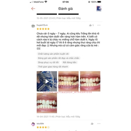 Combo 7 ngày miếng dán trắng răng Crest 3D White dành cho răng thường