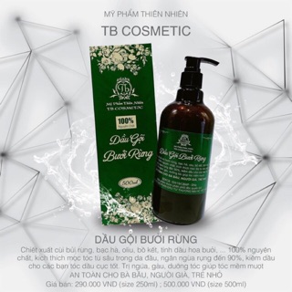 Dầu gội Bưởi Bạc Hà kích tóc mọc 100% thiên nhiên (phiên bản 2019)