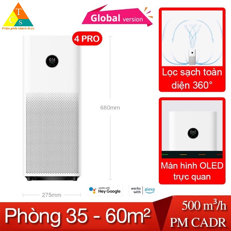 Máy Lọc Không Khí XM Smart Air Purifier 4 Pro BHR5056EU Quốc Tế Air Purifier 4 Pro global version