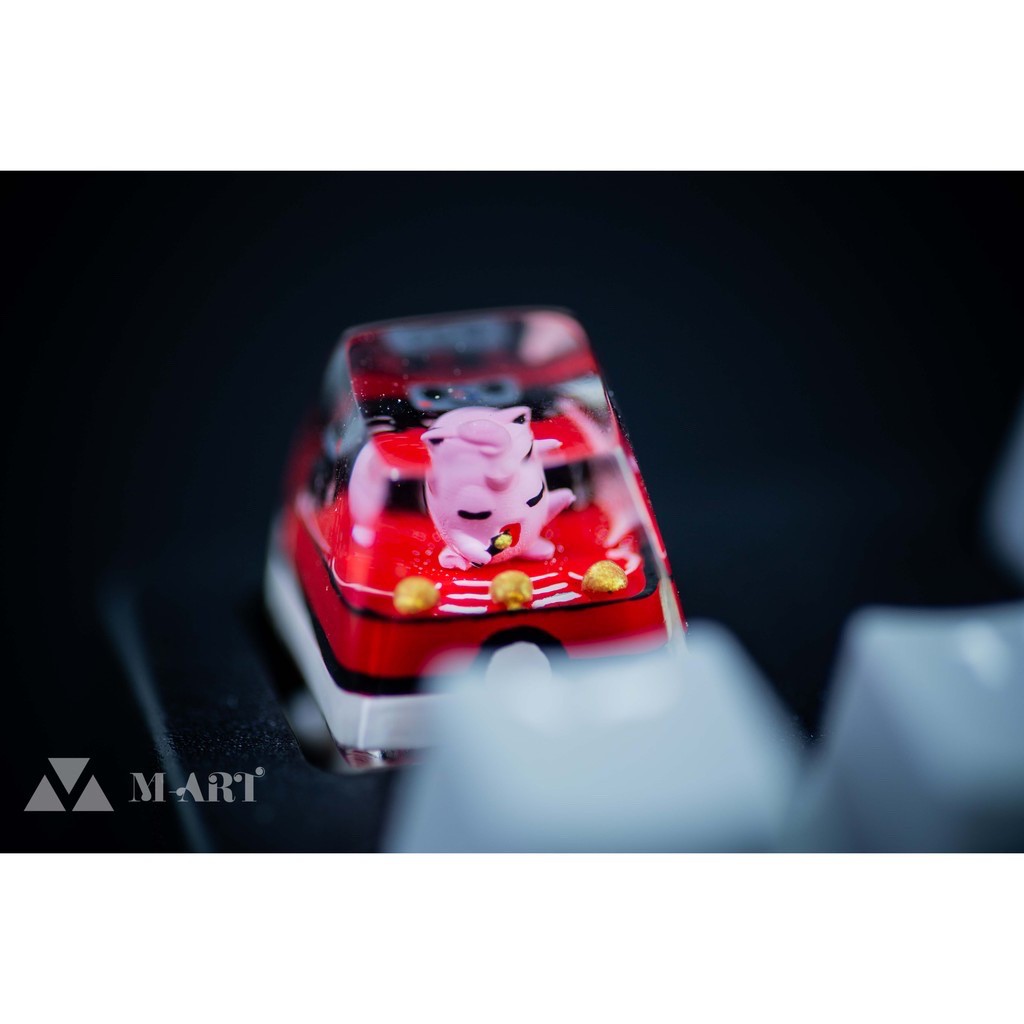 Keycap - Nút Bàn Phím Gaming - Nút Bàn Phím Cơ Ca Sĩ Màu Hồng  - Pokemon - KC012