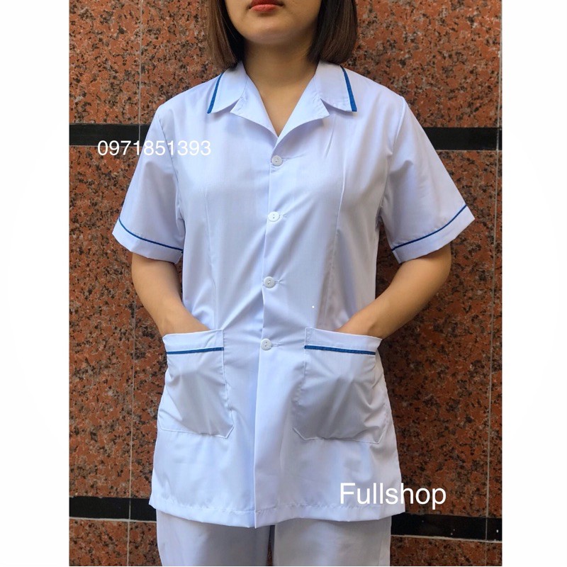 [Giá sỉ] Áo blouse nữ, áo y tá nữ cộc tay