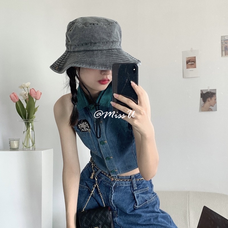 Nón Tai Bèo Denim Thời Trang Cho Nữ